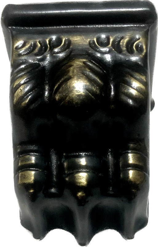 Claw Foot Table Stamped Antique Brass Toe Cap Medium gallery