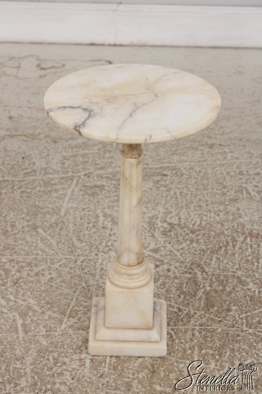 L73297: Antique Italian Neoclassical Marble Column Pedestal Table gallery