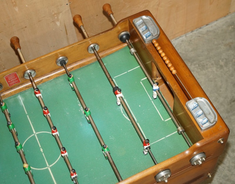ANTIQUE FRENCH CIR 1920'S R WOLFF LES JEUX AUTOMATIQUES FOOTBALL FOOSBALL TABLE gallery