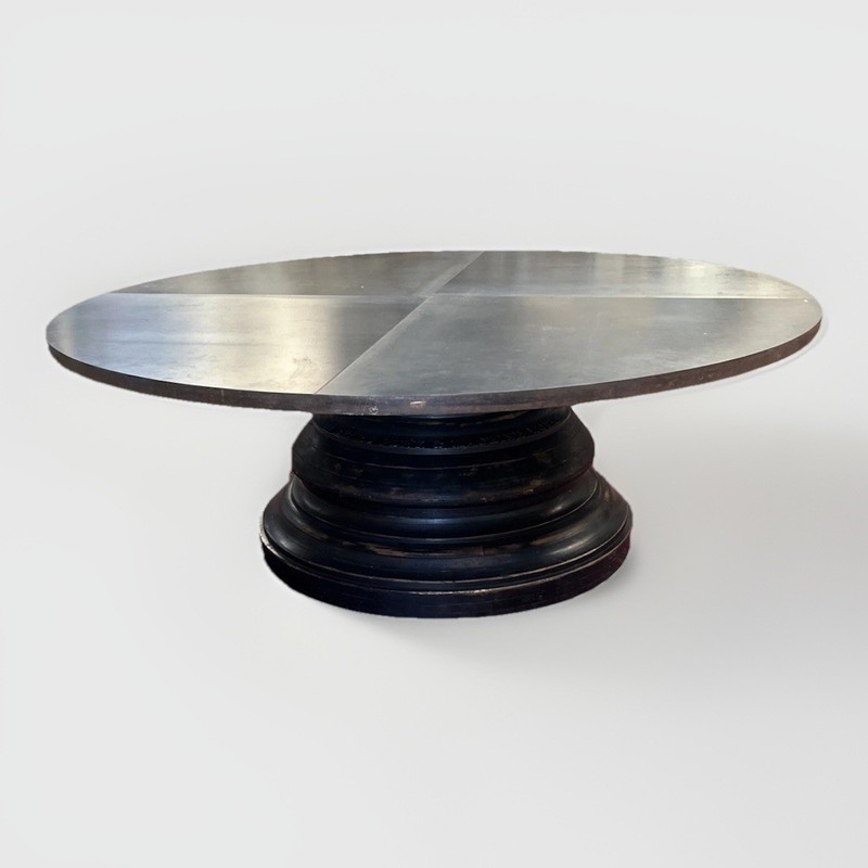 84″ ROUND METAL INDUSTRIAL PEDESTAL CONFERENCE OFFICE TABLE Beard Foundry Kansas