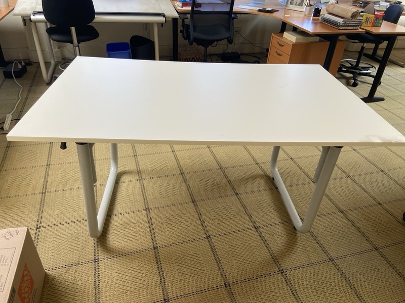 Spacecom Vintage Mid Century Modern Tubular Drafting Table With Adjustable Top gallery