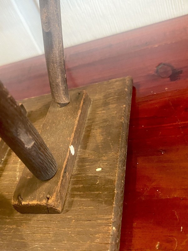 Antique Adirondack Miniature Wood Table 6” Square X 6” Tall gallery