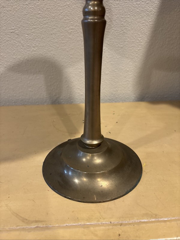 Vintage White & Gray Marble And Brass Plant Stand Accent Table 12”x17.5” gallery