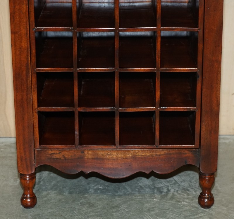 MARBLE TOPPED SIDE TABLE WITH WINE BOTTLE HOLDERS FOR 20 BOTTLES & SERVING TRAY gallery
