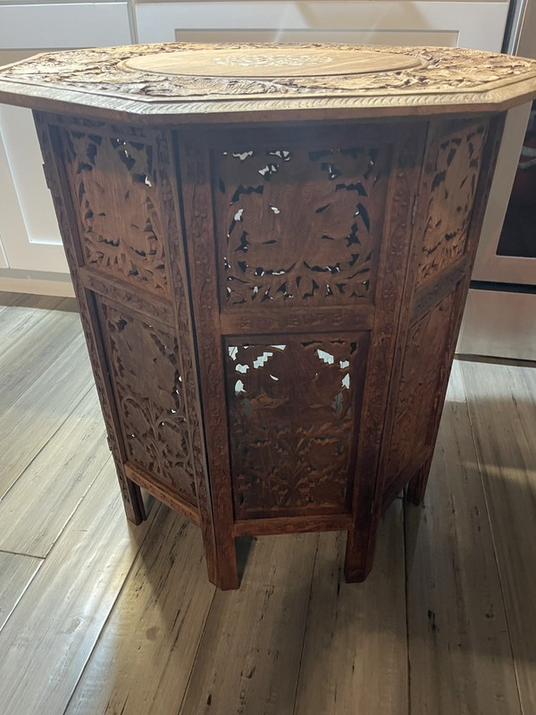 Vintage Anglo Indian Octaganal Side Table gallery
