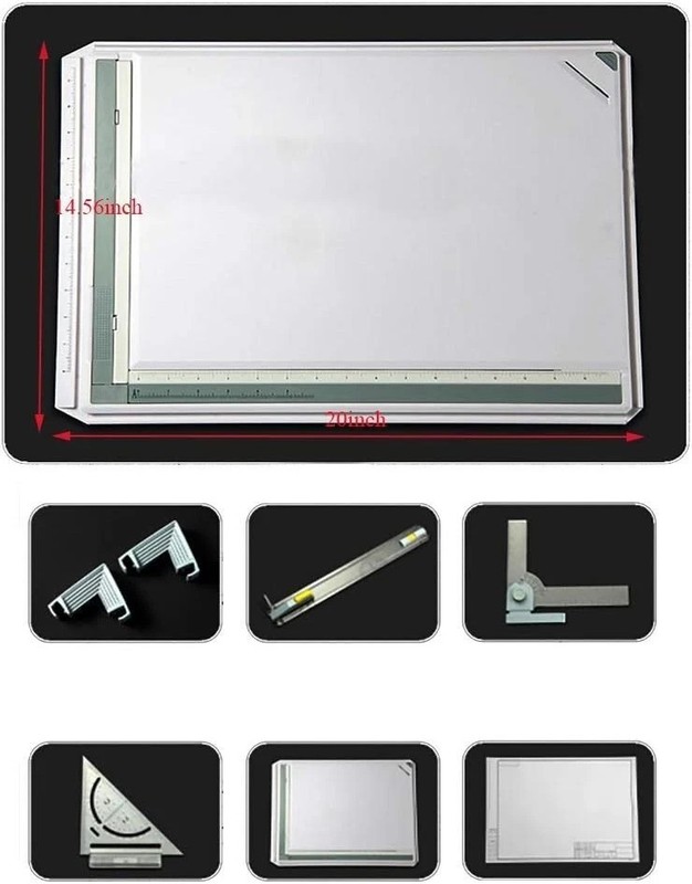 Durable A3 Drawing Board Workstation - Inch Scale Sketch Tool, Portable Design gallery