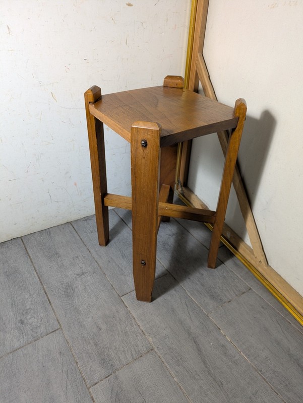 Vintage Mission Style Rustic Solid Wood Plant Stand Pedestal Small Table J75 gallery