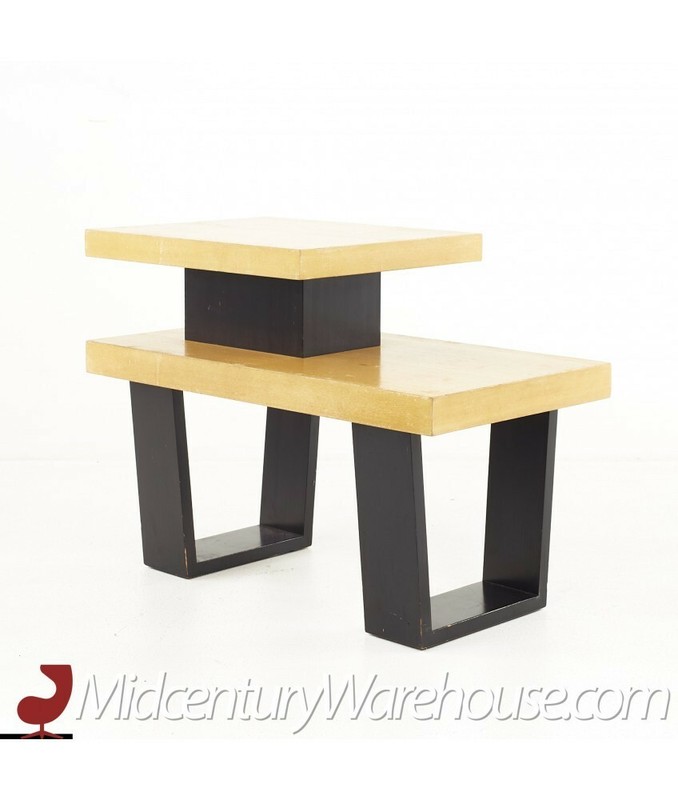 Paul Frankl Mid Century 2 Tier End Side Tables - A Pair gallery