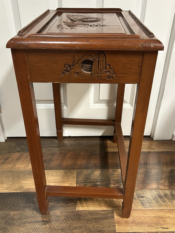 Set of 2 Vintage Chinese Oriental Nesting Side Tables See Pics & Description gallery