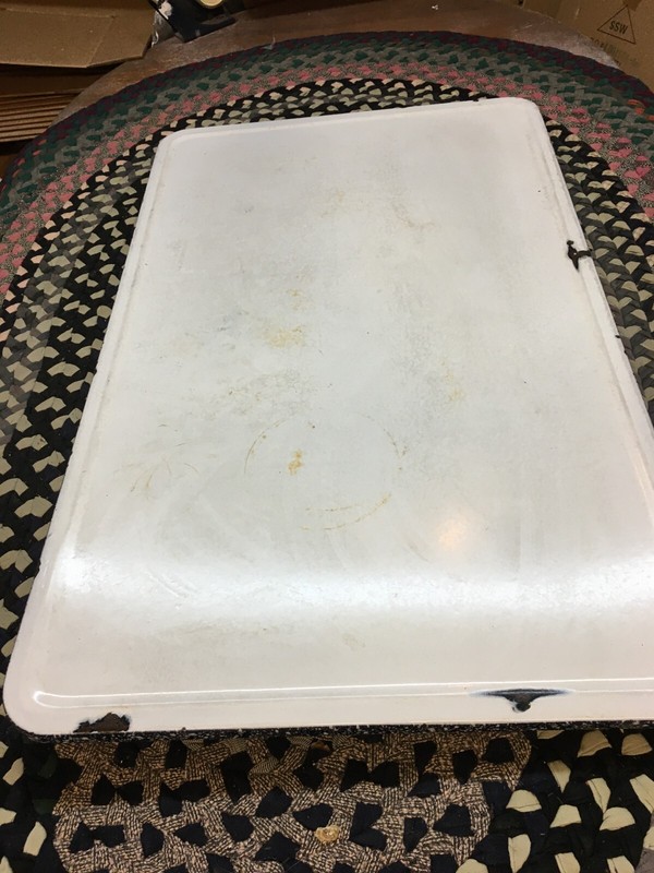 Vintage Hooser Porcelain Table Top 40.5in x 25in Farm Table Top