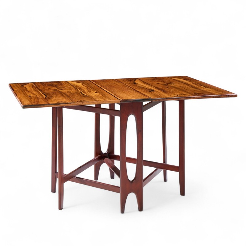 Bendt Winge Mid Century Norwegian Rosewood Drop-Leaf Rosewood Dining Table