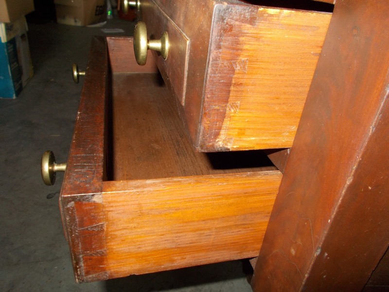 Antique Empire Mahogony 2 Drawer Side table gallery