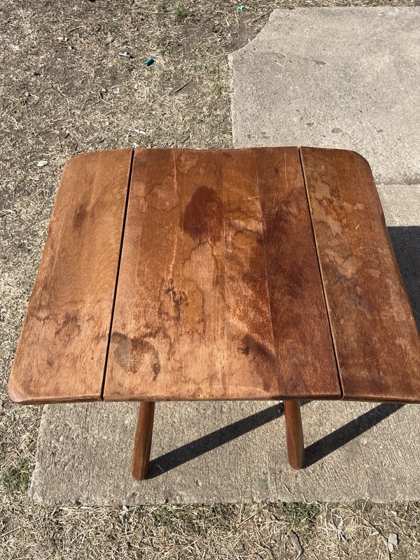Vintage Antique Drop Leaf Table End Table Child Size Turned Legs 26”X 20”X 22” gallery