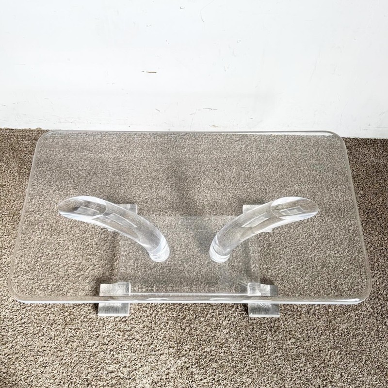 Mid Century Modern Chunky Lucite Coffee Table gallery