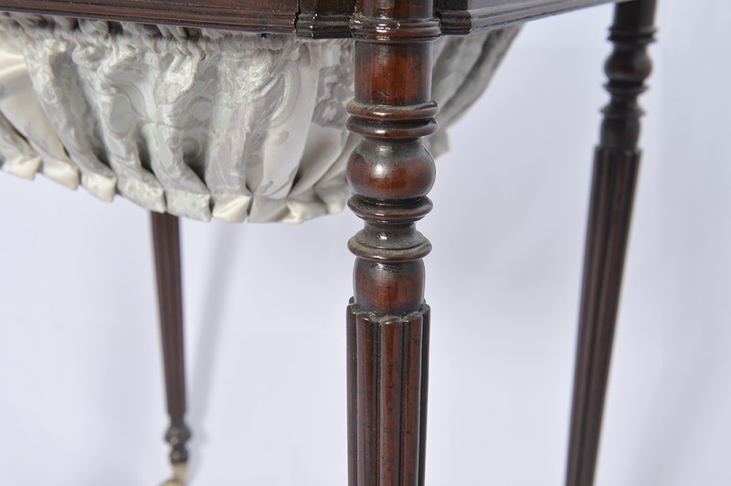 Antique American Federal Work Table/Sewing Stand, Boston,Seymour,Mahogany 1810 gallery