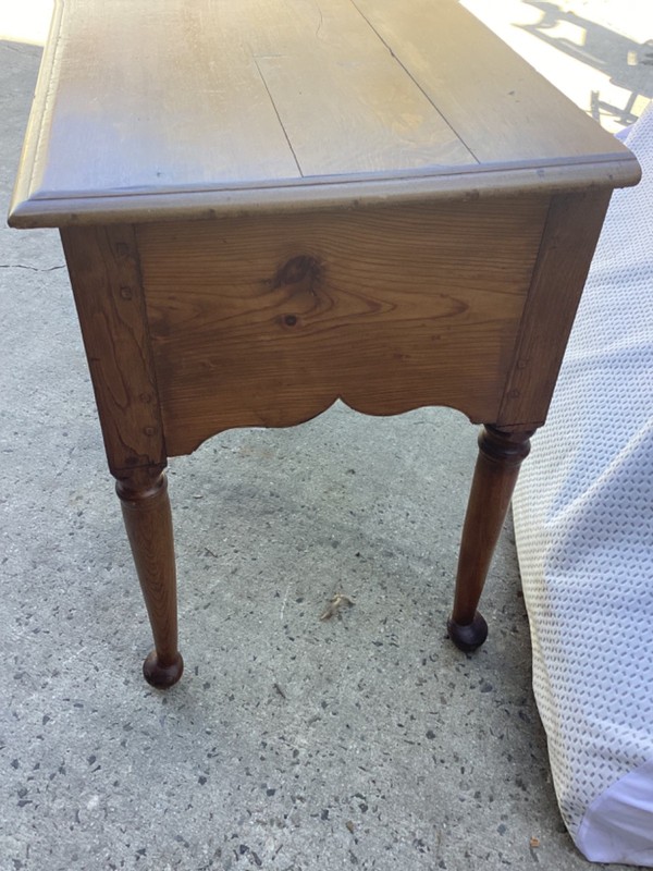 Antique English Georgian Style Oak Lowboy Side Accent End Table 31”Hx40”Lx 21”D gallery