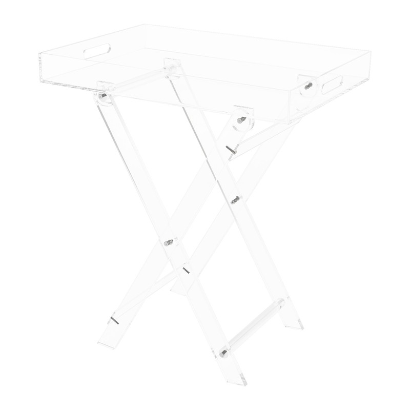 Furniture Acrylic Folding Tray Table, Side End Table, Clear Modern Tray Table gallery