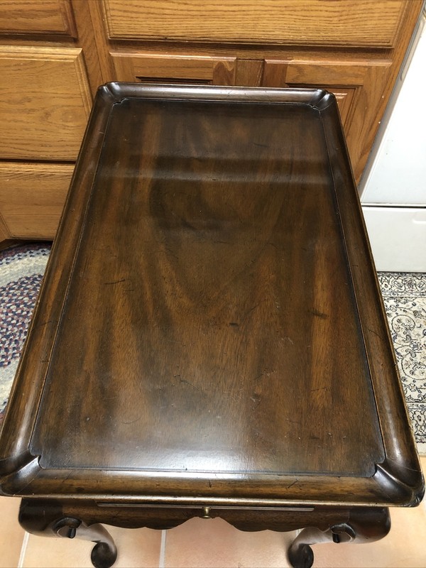 HENKEL HARRIS Tea Table Queen Anne Mahogany 5416 OCCASIONAL ACCENT END 1969 Rare gallery