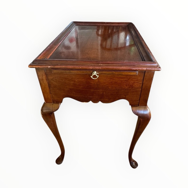 Vintage Queen Anne Writing Table w/ Drawer & 2 9” Pull Out Leaves – Local Pickup gallery