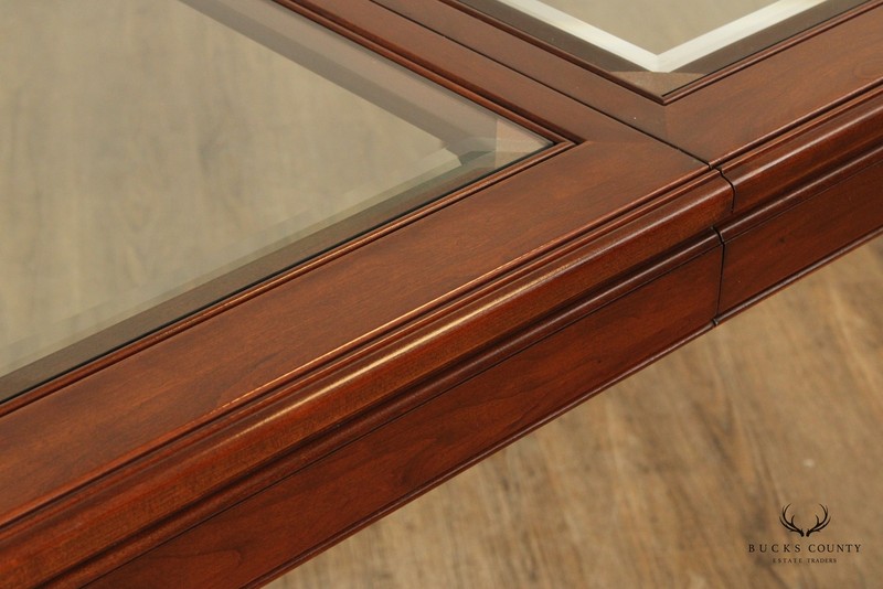Ethan Allen Canova Campaign Style Cherry Extendable Dining Table gallery