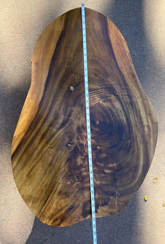 Natural Edge mid-century monkeypod coffee table - Hawaiian Monkeypod slab gallery