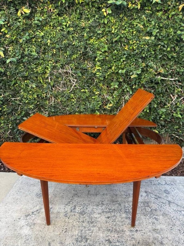 1950's Mid Century Modern Oval African Teak Dining Table gallery