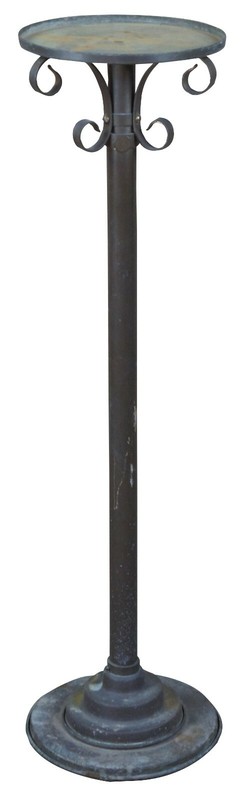 Industrial Telescoping Adjustable Iron & Brass Pedestal Stand Candle Holder 63″