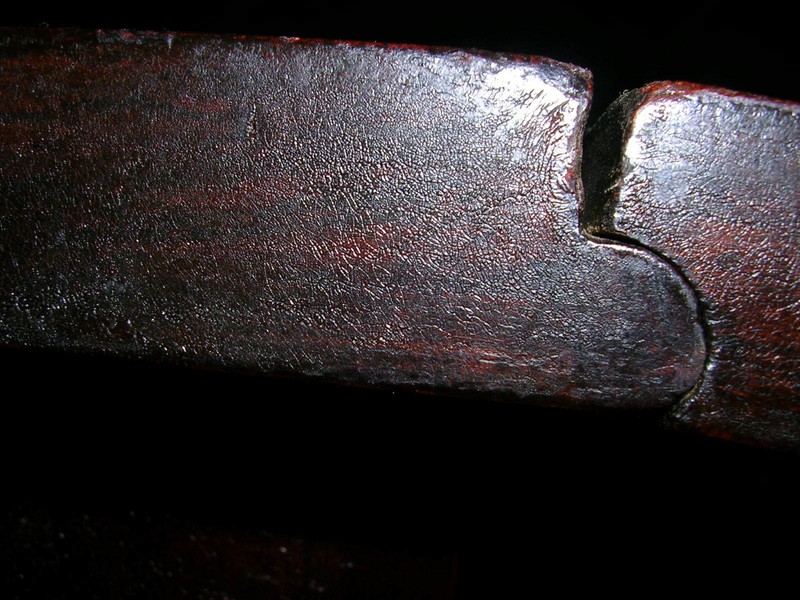 1800s ANTIQUE DROP-LEAF TABLE,"SEE OLD SCREW PIC.(4) SAW CUTS IN PICTURE ( 7 ) gallery