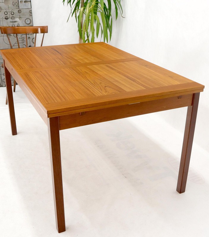 Danish Mid-Century Modern Teak Refectory Dining Table Leaves gallery