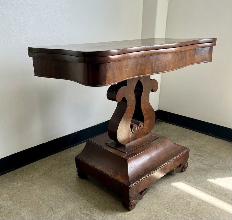Game Table Antique Fold Over Card Table Console Hall Table