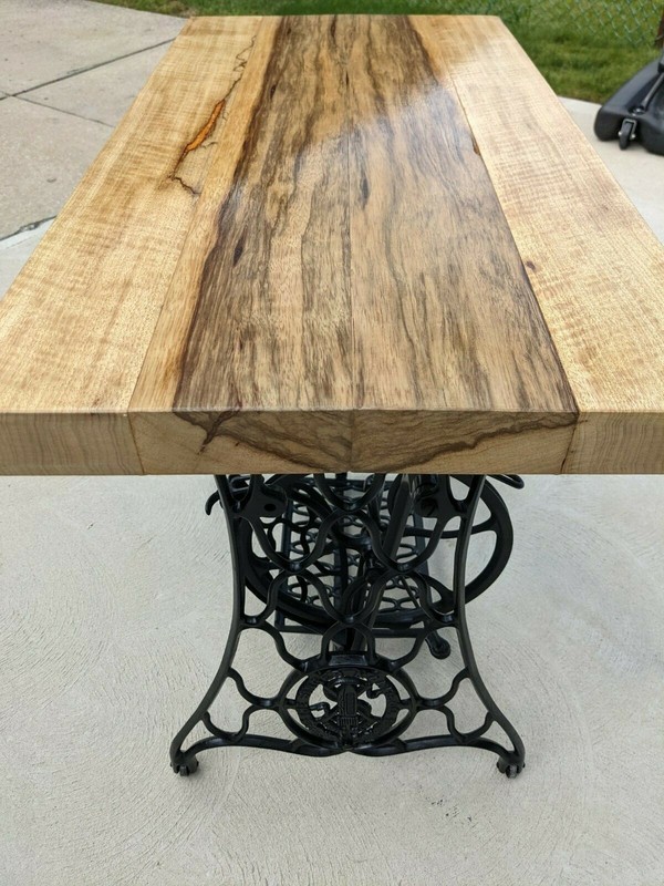 Singer Treadle leg cocktail/computer table