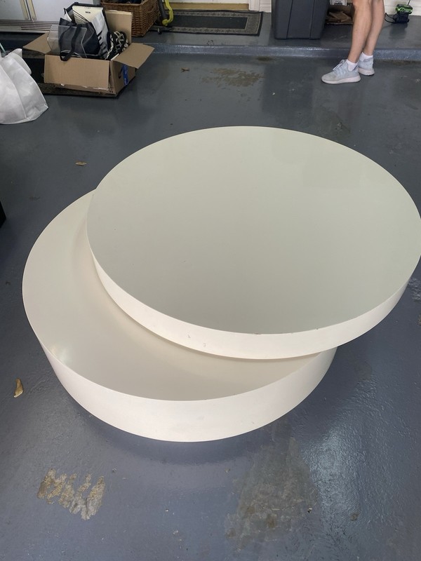 Modern circular swivel coffee table mid late 20th century unmarked gallery