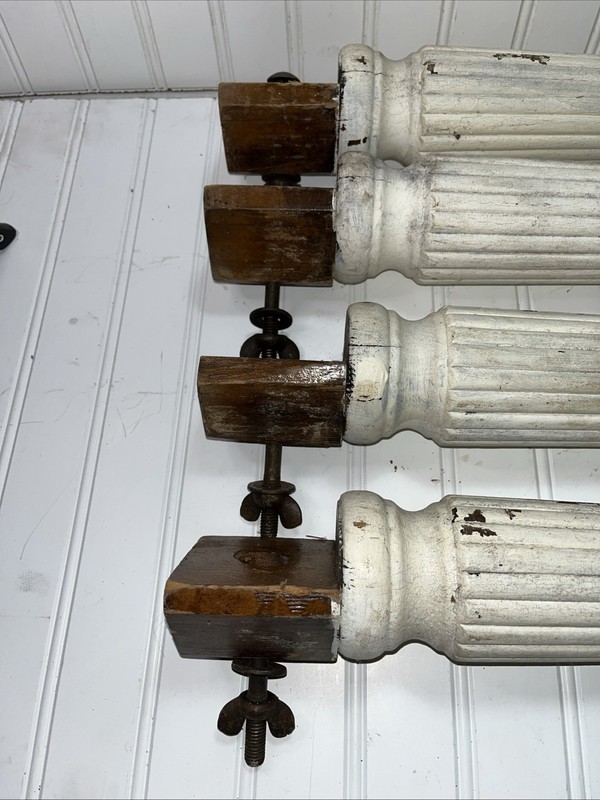 Set of 4 Solid Wood Dining Kitchen Table Legs 28.5" tall Antique Salvaged gallery
