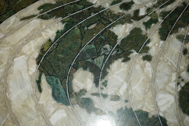 MID CENTURY MODERN 1950'S ITALIAN MARBLE & ONYX WORLD MAP COFFEE COCKTAIL TABLE gallery