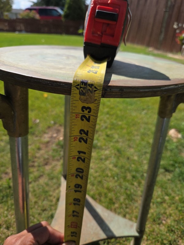 Vintage Neoclassical Occasional Table Brass gallery