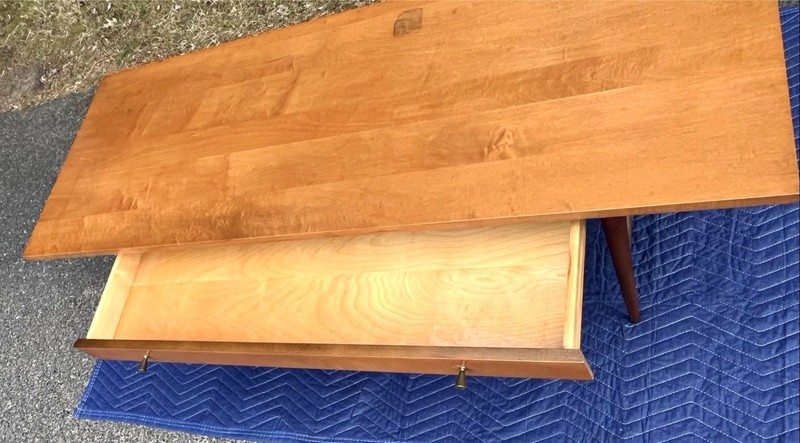 Paul McCobb Planner Group MCM Cocktail Table w/ Drawer Model 1588 OG Finish Rare gallery