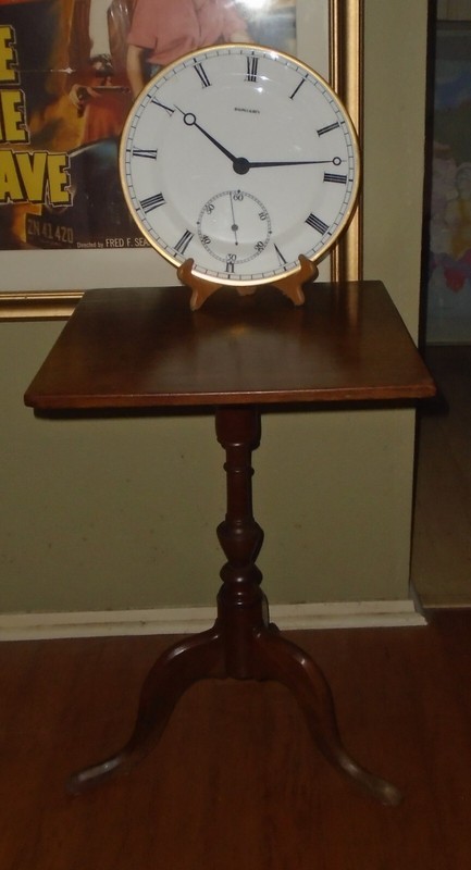 Antique Plant Stand Side Tea Table Tripod 1800s Queen Anne Pedestal Candle Table