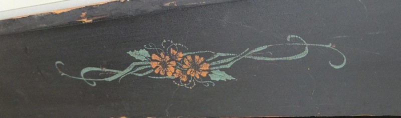 Antique Vitrine Display Table – Tole Painted Floral – GDC – USEFUL ANTIQUE TABLE gallery