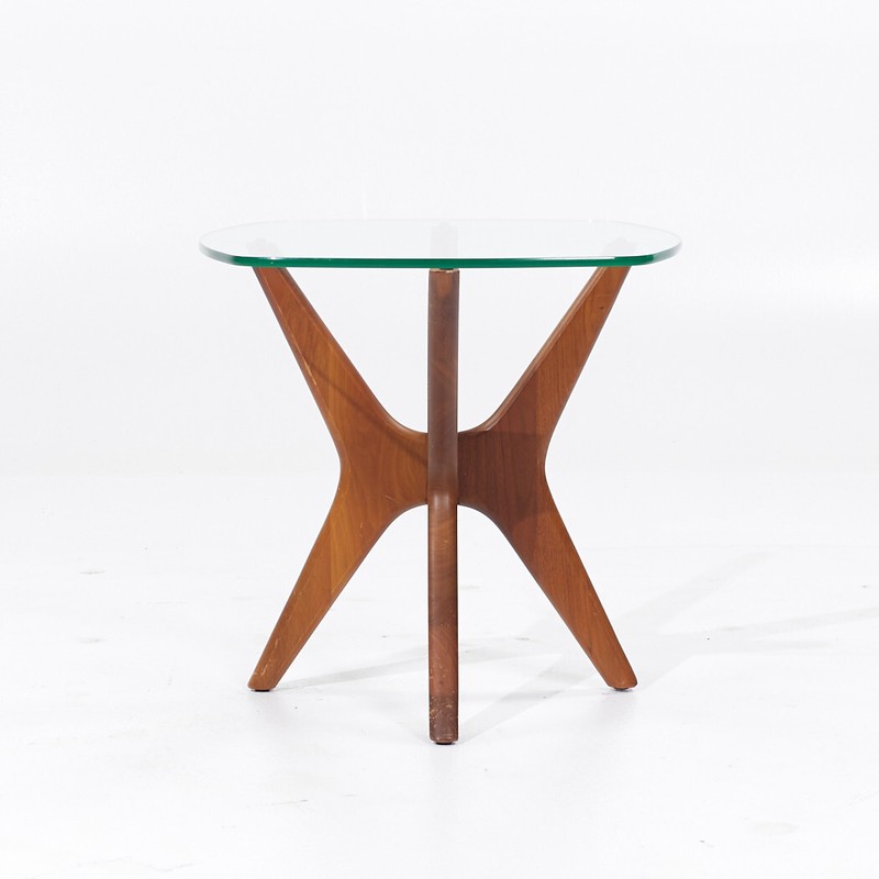 Adrian Pearsall Mid Century Walnut Jacks Side Tables - Pair gallery