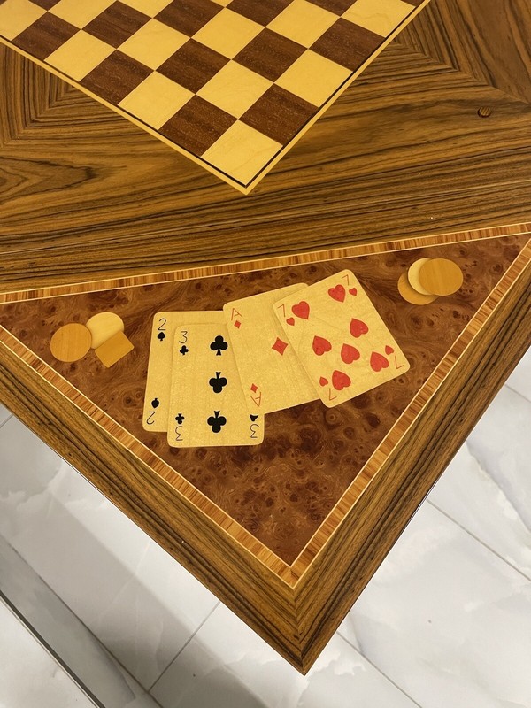 Vintage Colombo Mobili Playing Table Foldable Rose Wood Great Condition 🔥 gallery