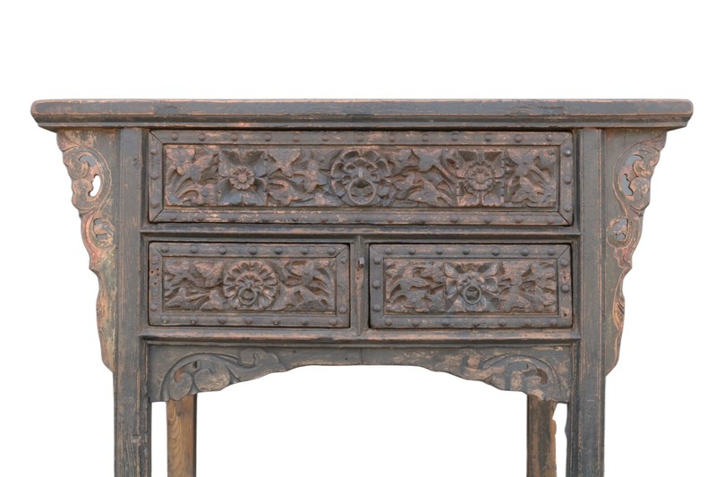 Hand Carved Antique Shanxi Console Table gallery