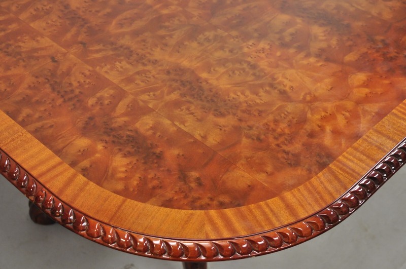 Chippendale Style Flame Mahogany Ball and Claw Dining Room Table w/ 2 Leaves gallery
