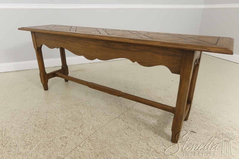 55522EC: ROM WEBER Viking Oak Carved Console Sofa Table gallery