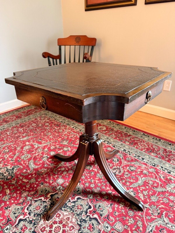 1940s Leather Top Table