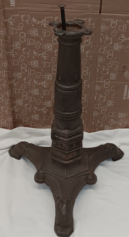 Antique Saloon, Bar, Bistro, 3-Legged Cast Iron Table Base, Early 1900s