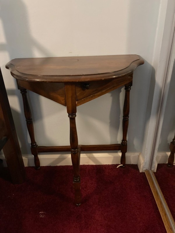 Vinatge Smoking Stand Table with Hidden Drawer