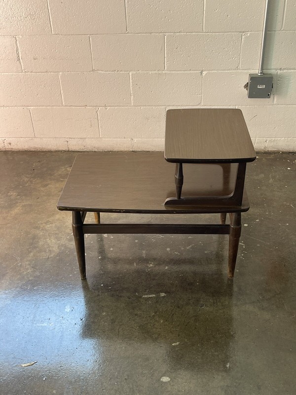 Vintage End Table Step 2 Tier MCM Furniture Antique gallery