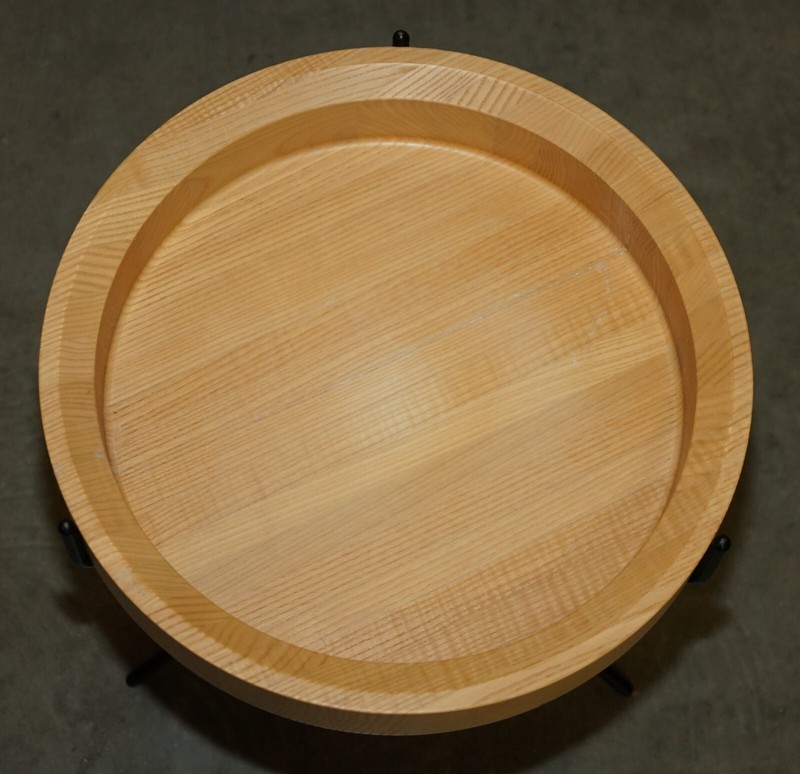 NEST OF THREE ASH WOOD SWEDESE MOBLER SIDE TABLES DESIGNED BY CORINNA WARM gallery