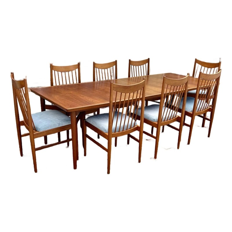 Rare Sibast Danish Dining Room Table and 8 Chairs [VINTAGE]