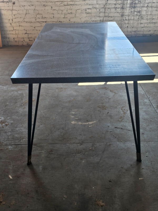 vintage kitchen table 1950s black and white tweed formica gallery